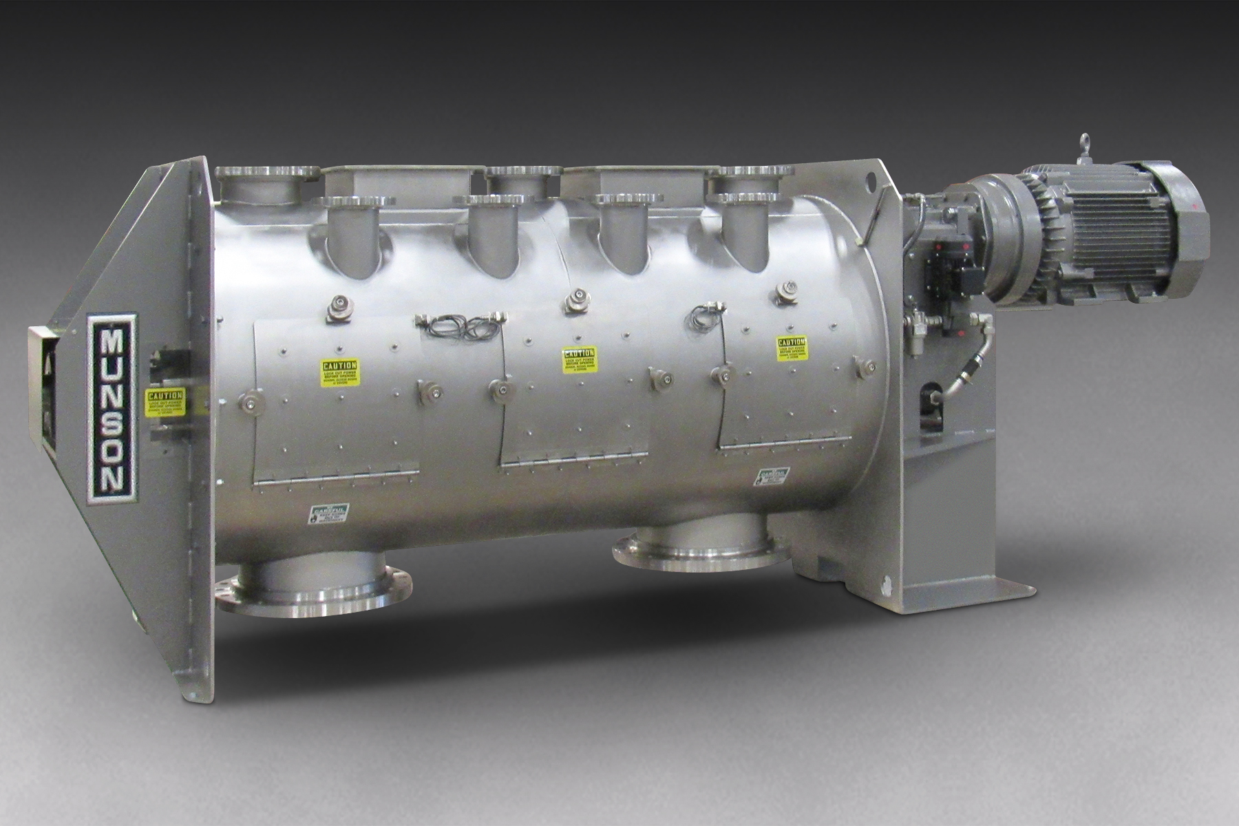 Cylindrical plough blender handles problematic materials fast