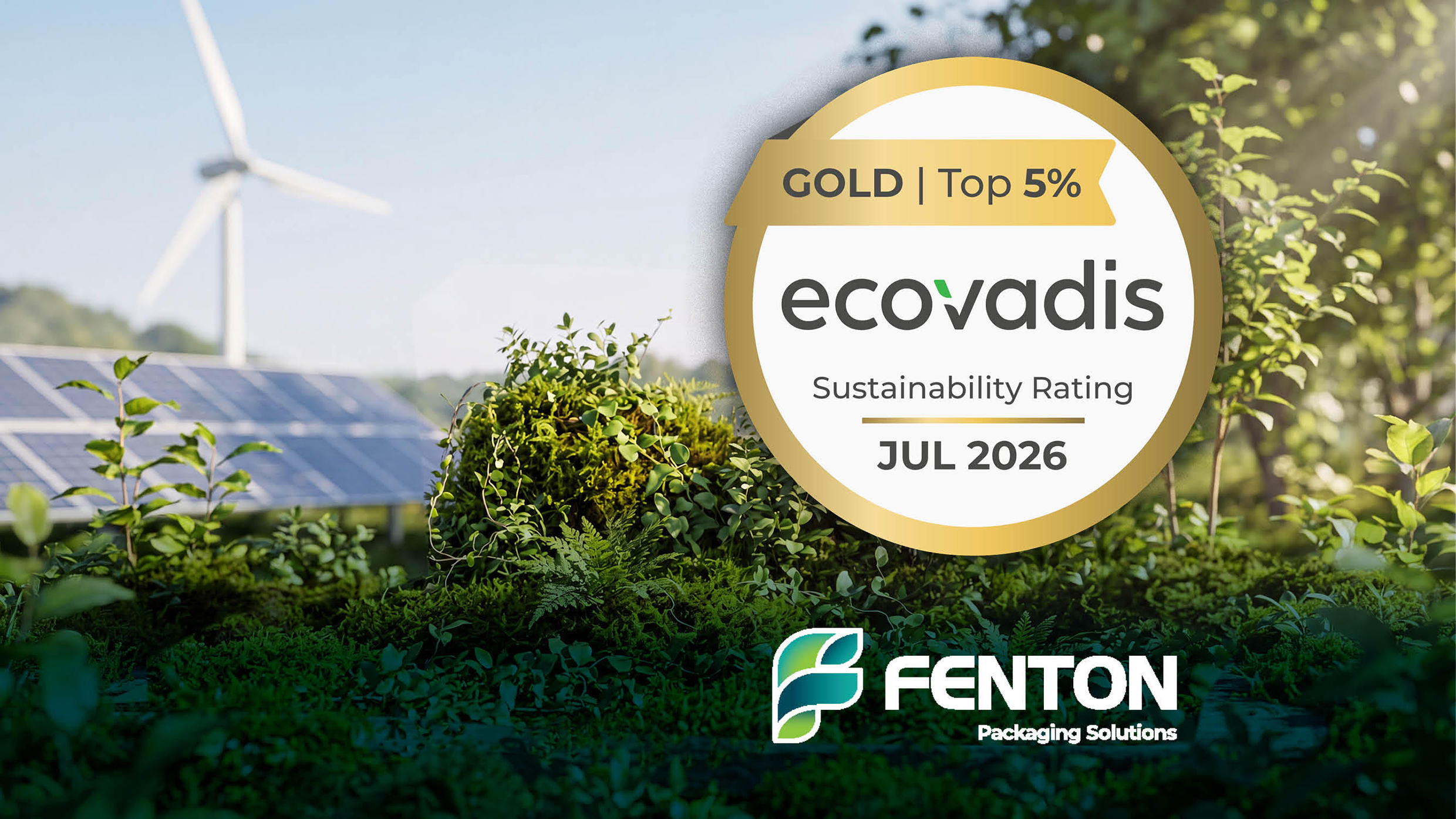 Fenton Packaging Solutions achieves EcoVadis gold rating