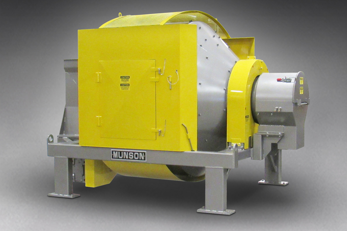 Rotary Batch Mixer delivers fast, uniform blending of abrasive bulk materials