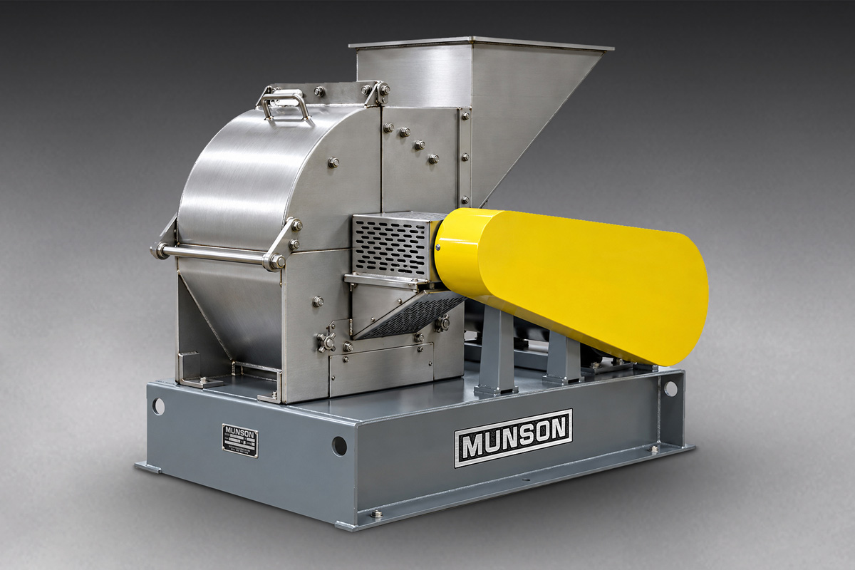 Stainless hammer mill provides high-rate size reduction