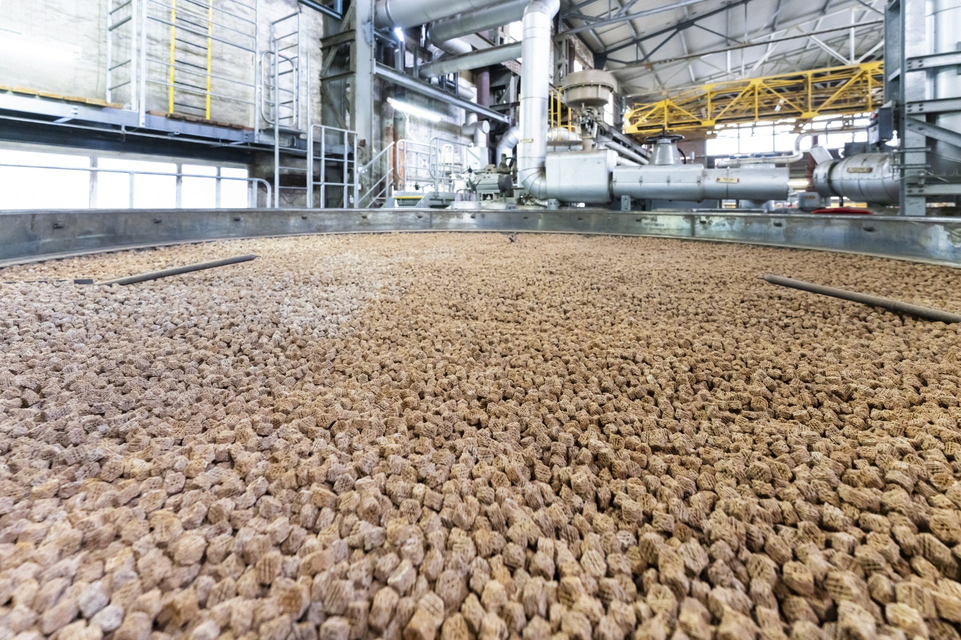 The reactor of a chemical plant at BASF’s Ludwigshafen site being filled with X3D catalysts