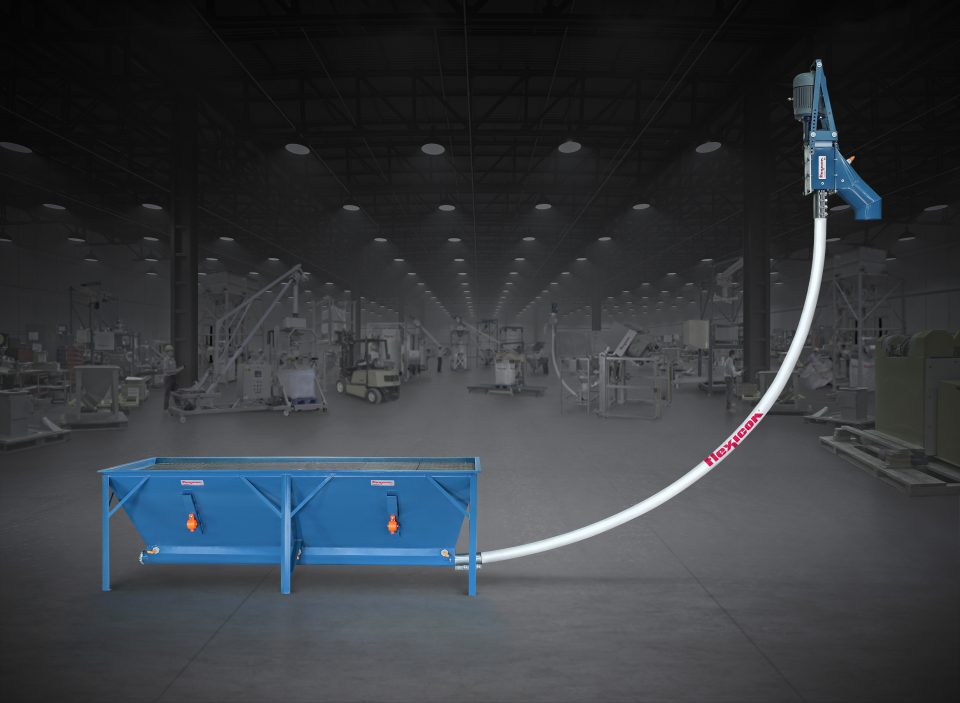  Flexible screw conveyor with Trough Hopper